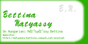 bettina matyassy business card